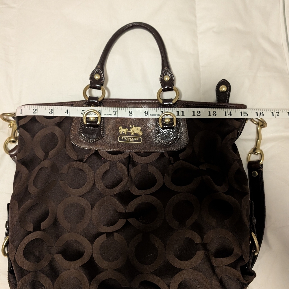 Coach Dark Brown Signature Shoulder Bag - Picture 3 of 4